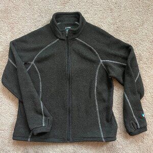 Kuhl Alfpaca Fleece Full Zip Jacket Brown Womens Outdoor Hiking Warm Size Medium